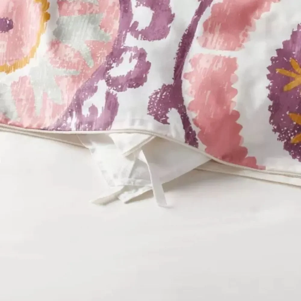 Threshold Pink and Purple Medallion Duvet Cover Set